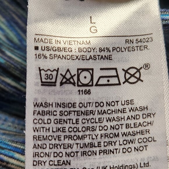 [L] GapFit Blue Athletic Capris Size Large Pocket Stretchy Comfy - Picture 6 of 8